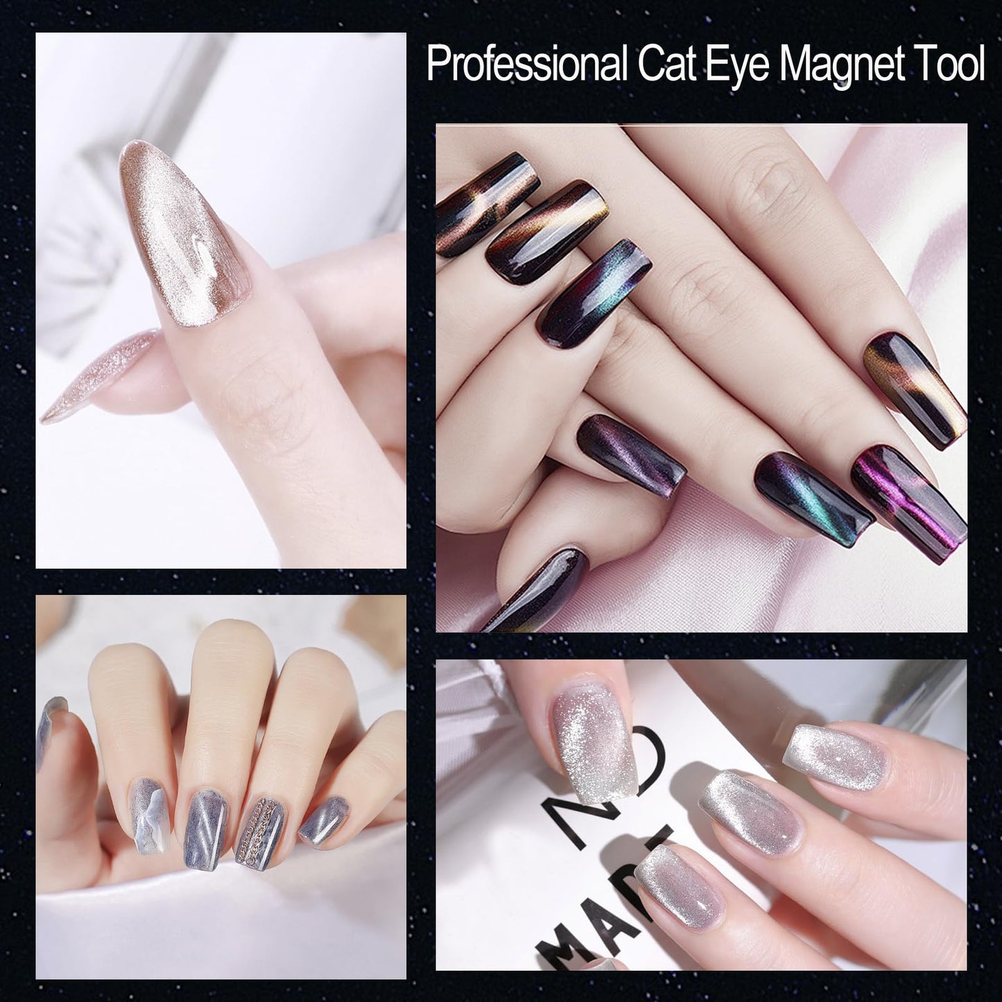 Professional nail art created with Ziratones 3-in-1 magnetic pen