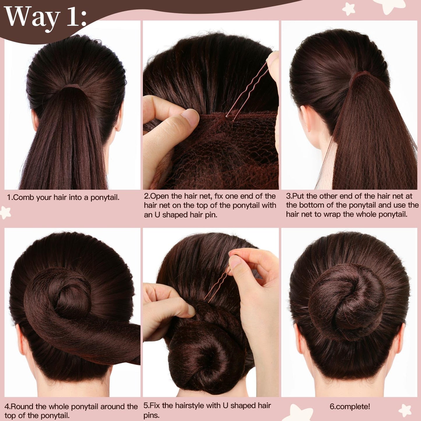 Fandamei mesh bun cover hair accessories kit being unboxed for dance performance preparation