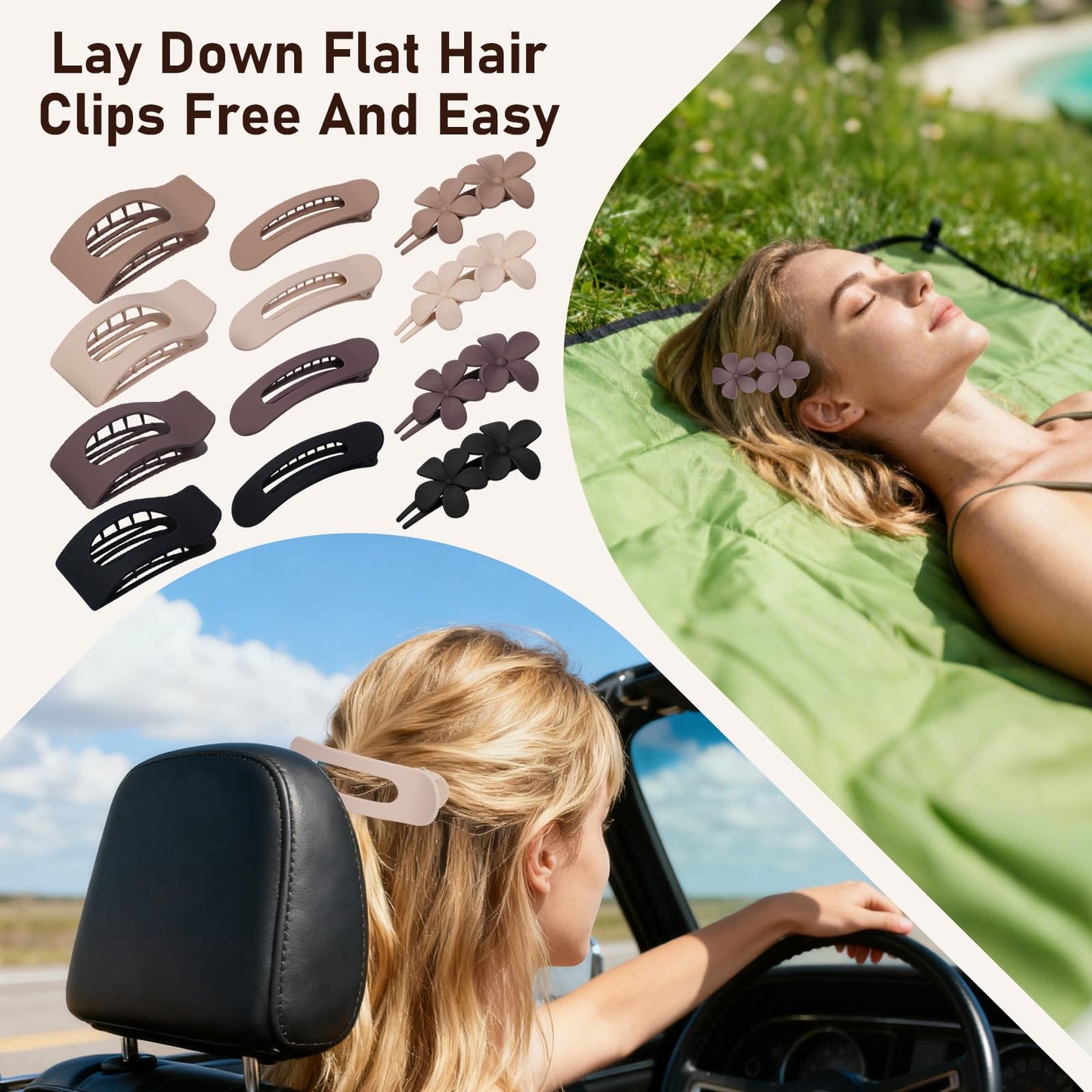 Full collection of 12 piece hair styling set for thick and thin hair