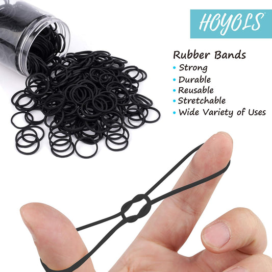 HOYOLS mini elastic bands stretched out to demonstrate durability and strength