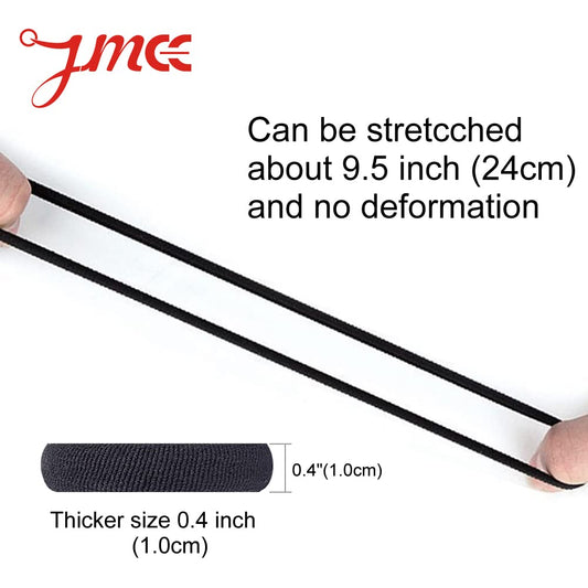 J-MEE thick hair ties elastic ponytail holders close up texture