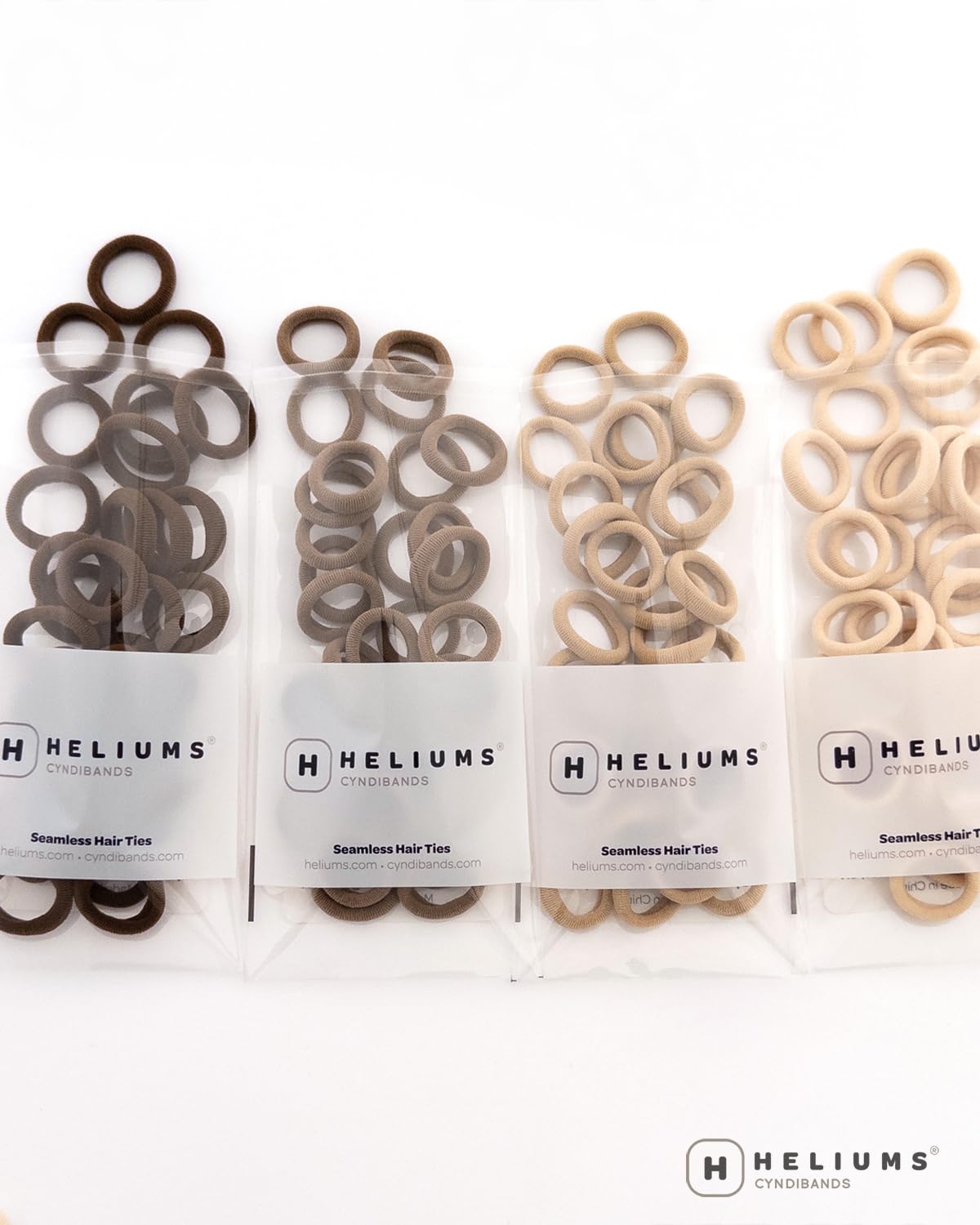 Heliums forty count premium imported hair elastics display