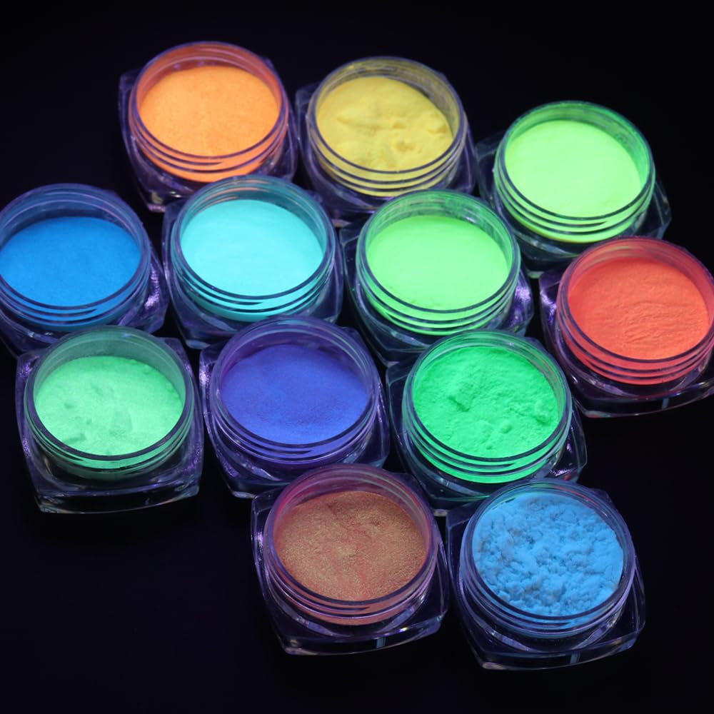 Professional packaging of Dudustrong glow in the dark pigment collection