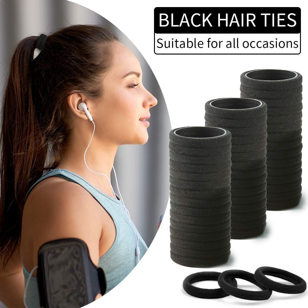 Bessrung premium cotton blend black hair accessories packaging layout view