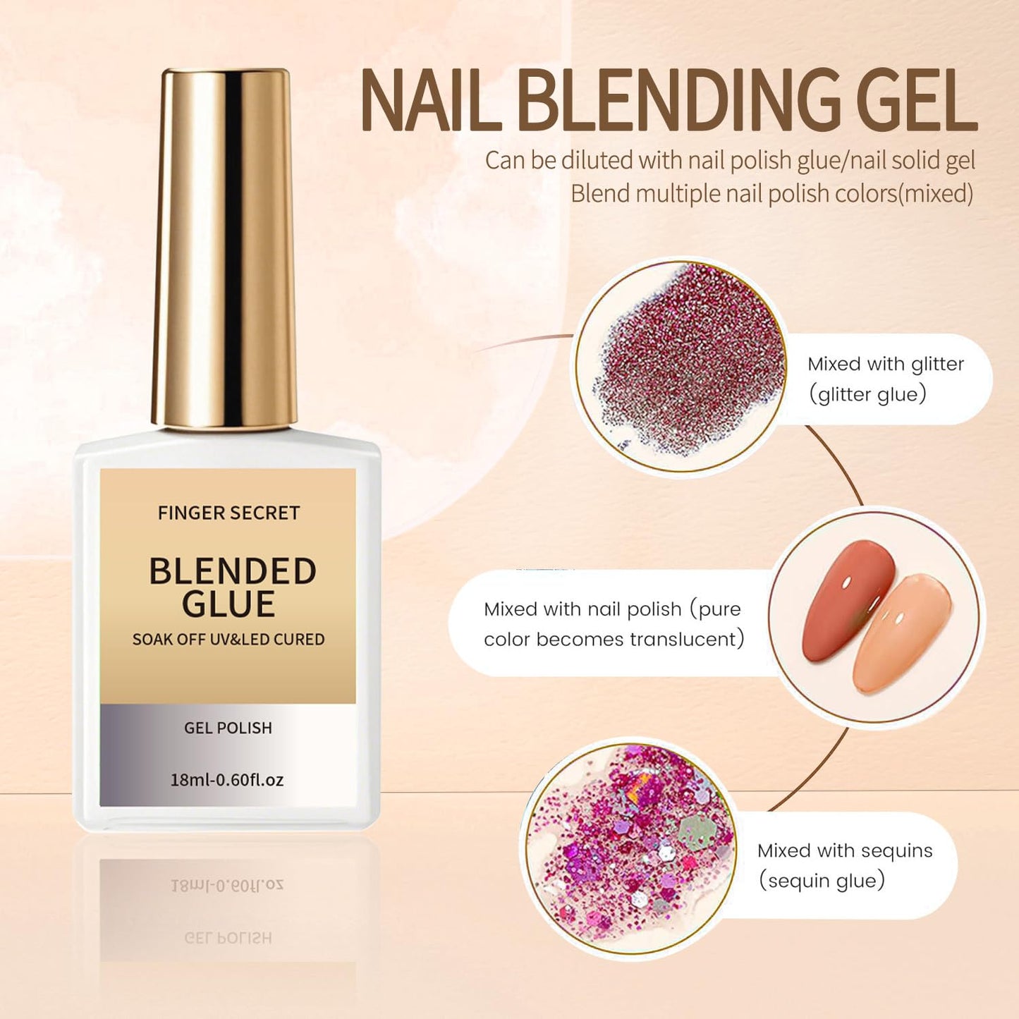 DIY nail design essential Finger Secret blended glue