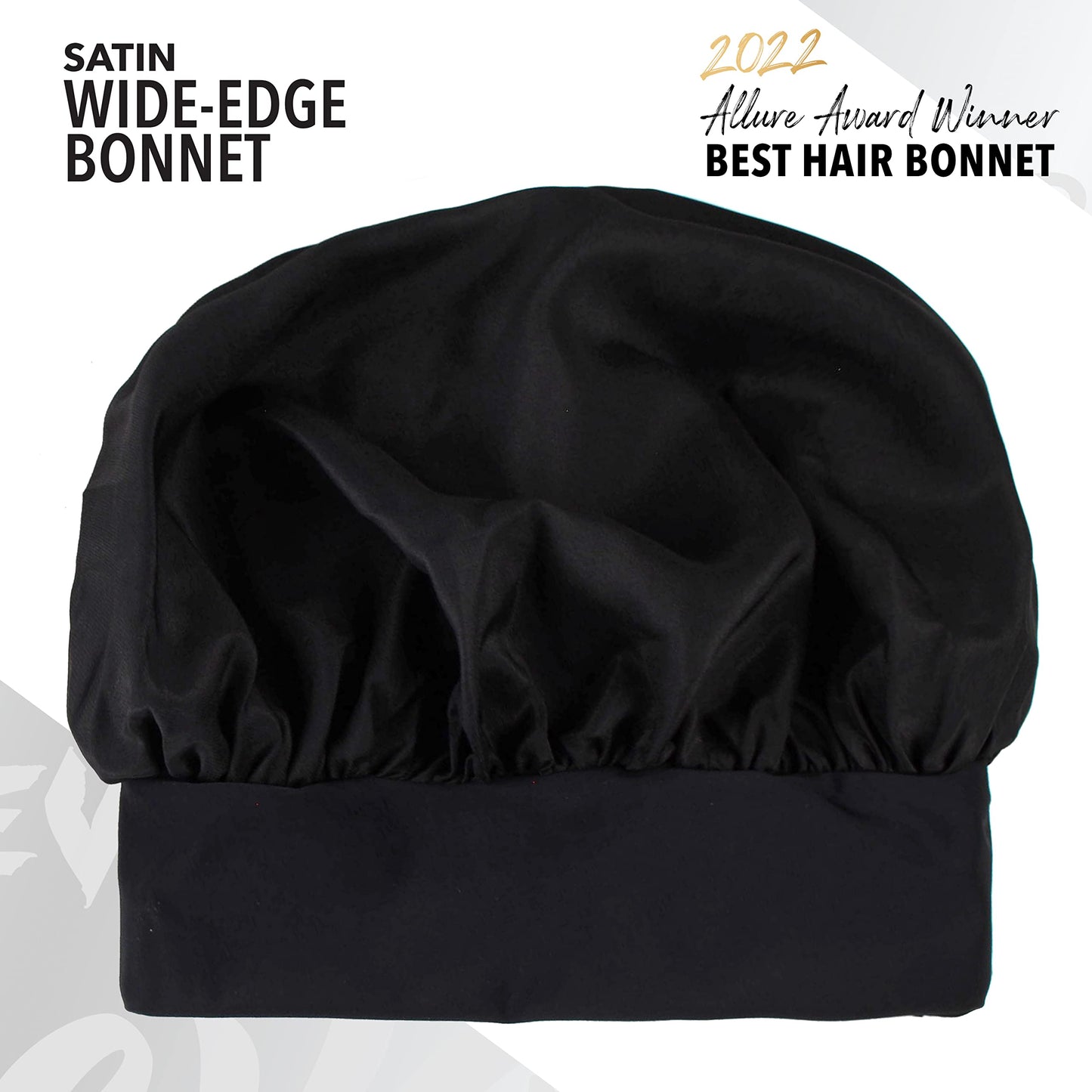 Evolve Satin Wide Edge Bonnet Black product display indicating edge control features