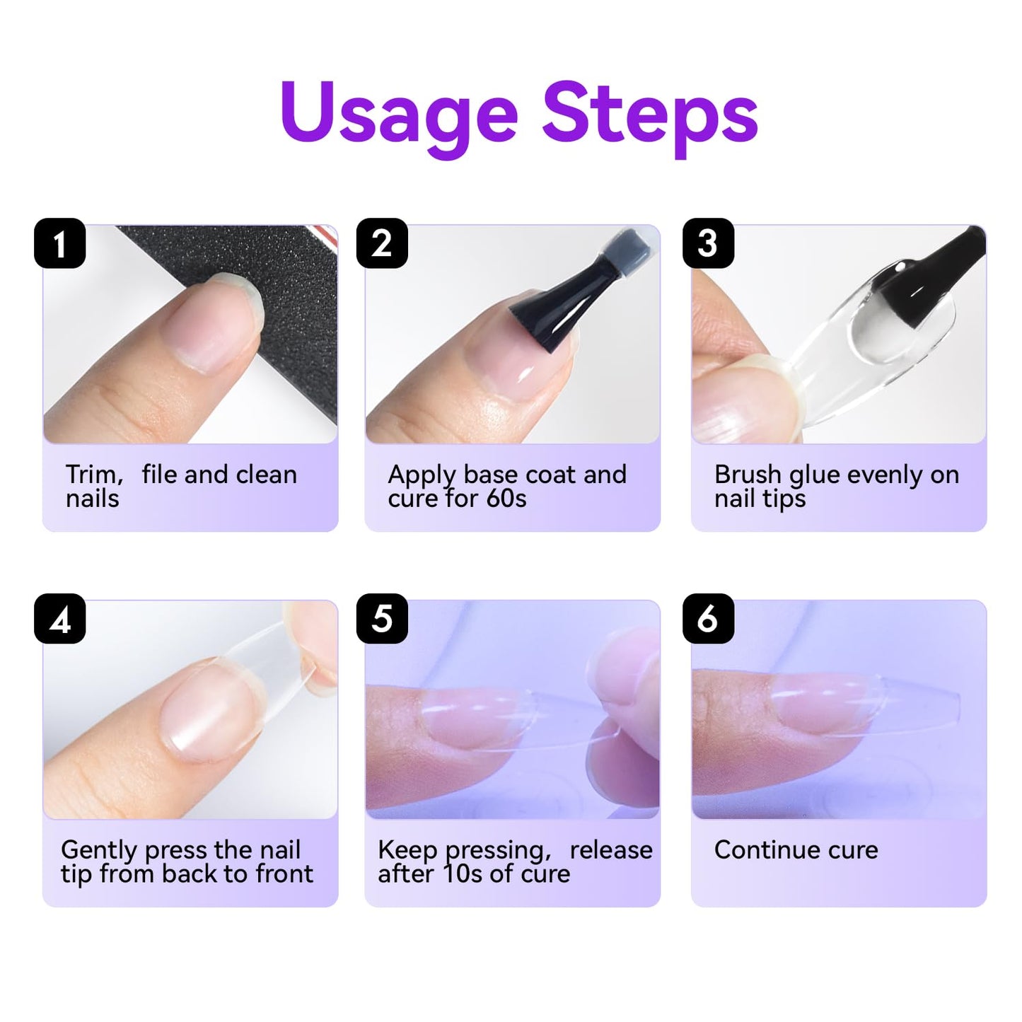 Jewhiteny nail glue gel used for securing rhinestone nail art