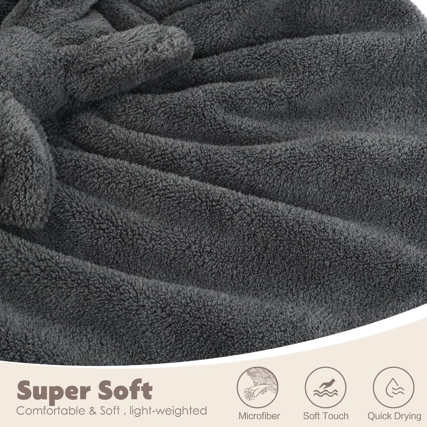 SUNLAND absorbent shower cap highlighting the fine fabric construction engineered to prevent hair frizz