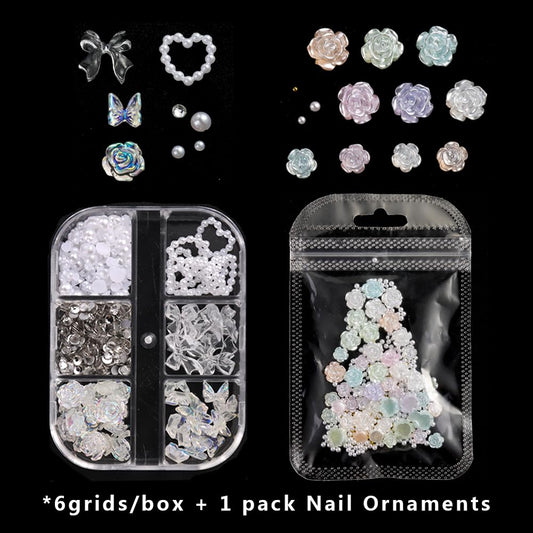 Resin bowknot ribbons for acrylic nail art