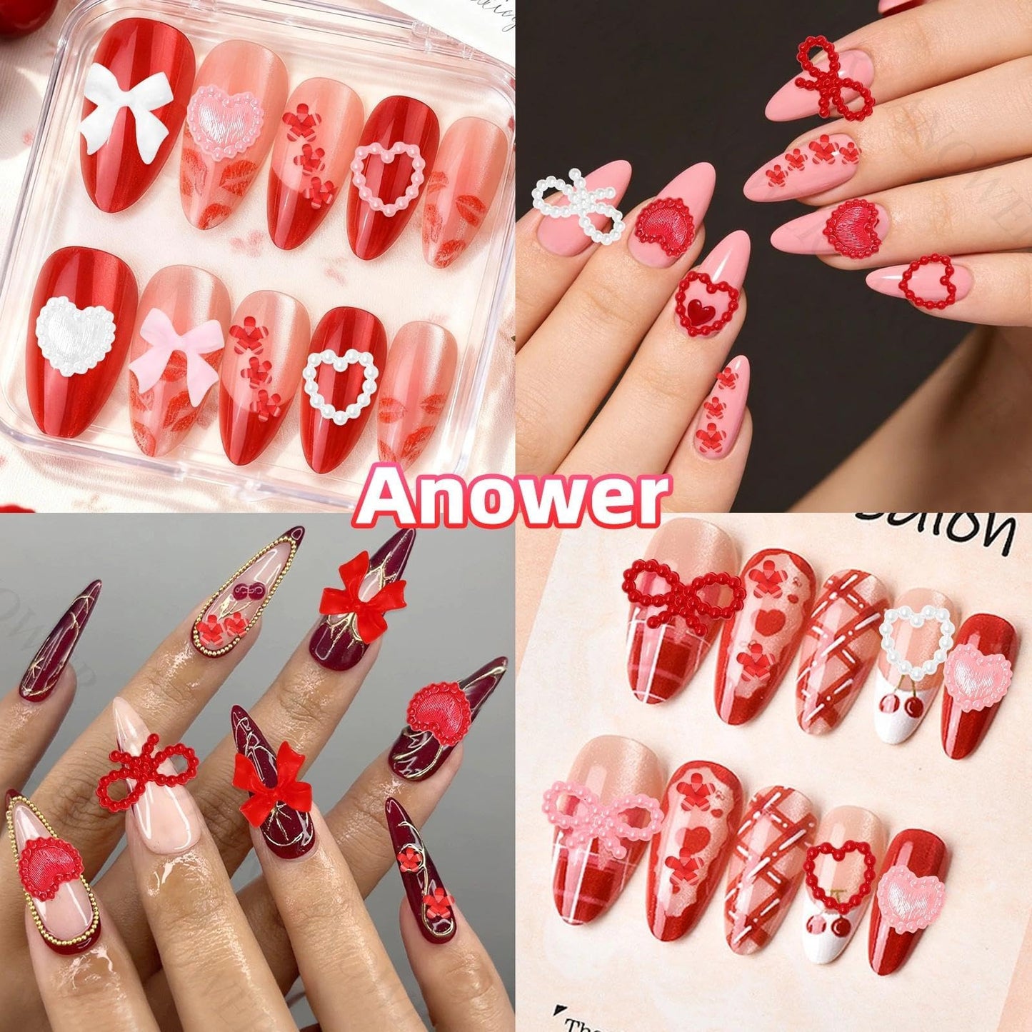 300 piece nail charm kit for acrylic nails