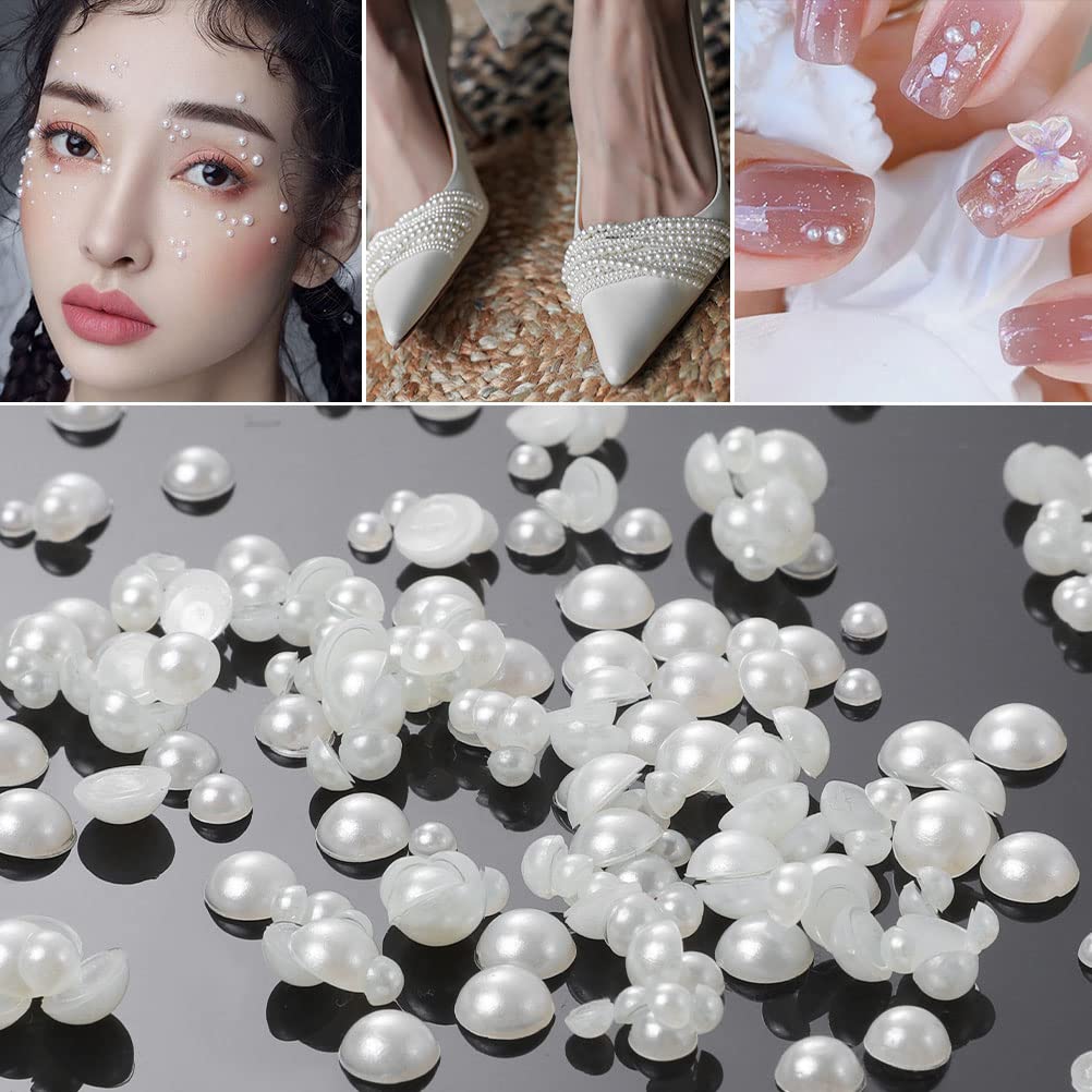 Professional collection of self adhesive white pearl stickers