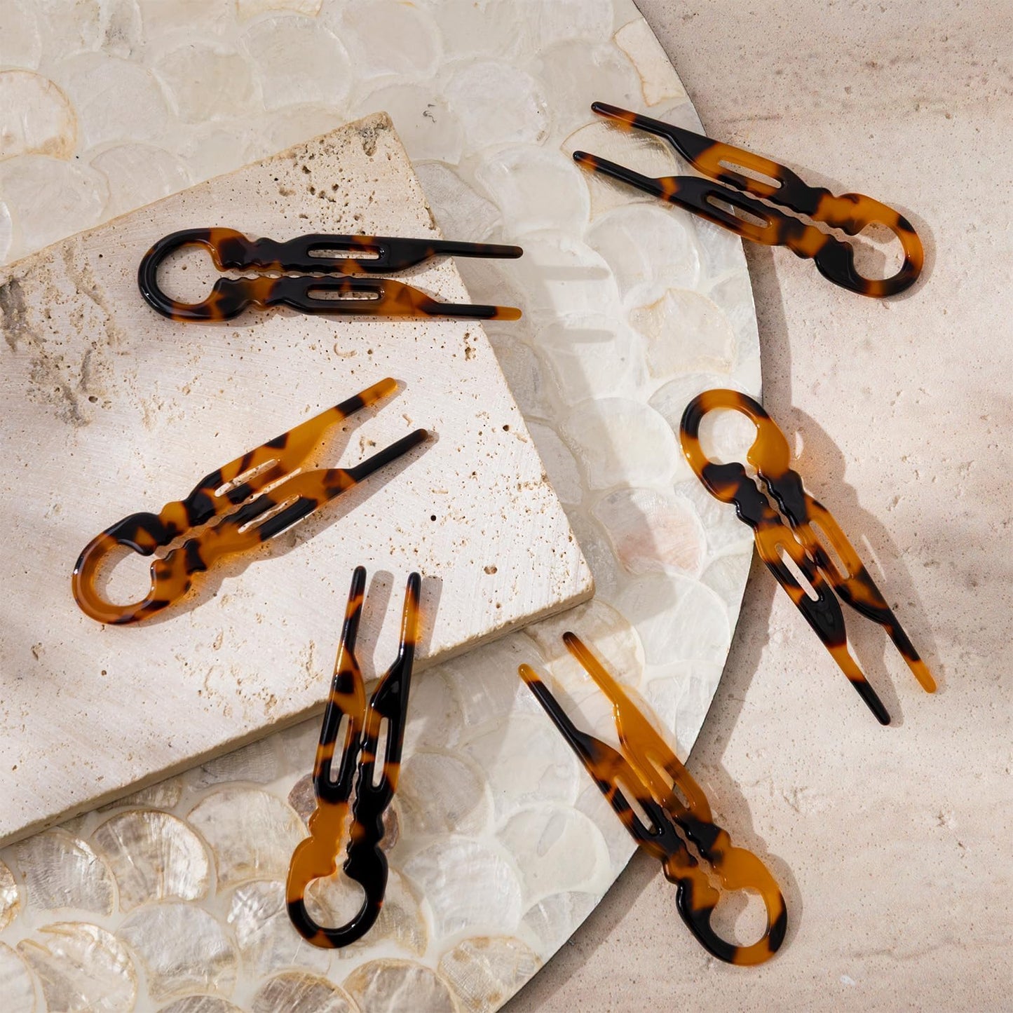 Sunolga imported prestige hair styling forks packaging presentation for women accessories.