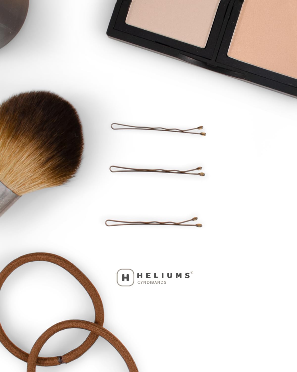 Side view of authentic imported short metal pins for professional hair styling