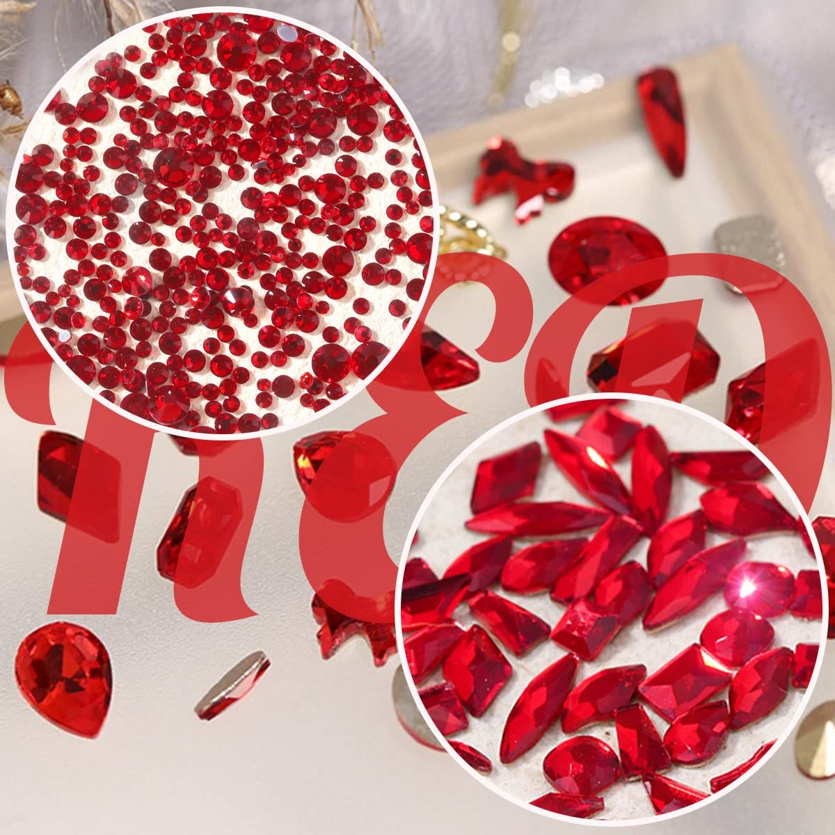 Storage box layout of qiipii nail art crystal collection