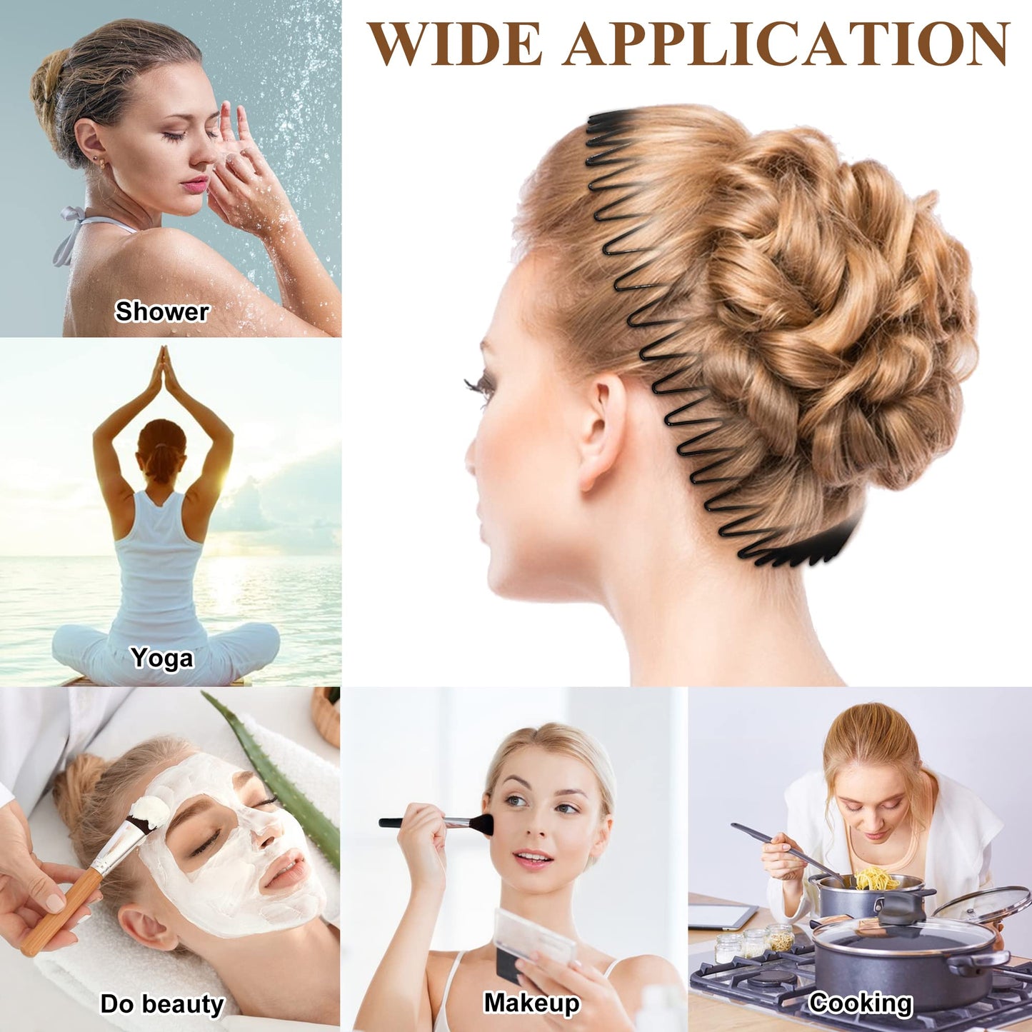 Soft 'N Style hair accessory packaging black 3 count
