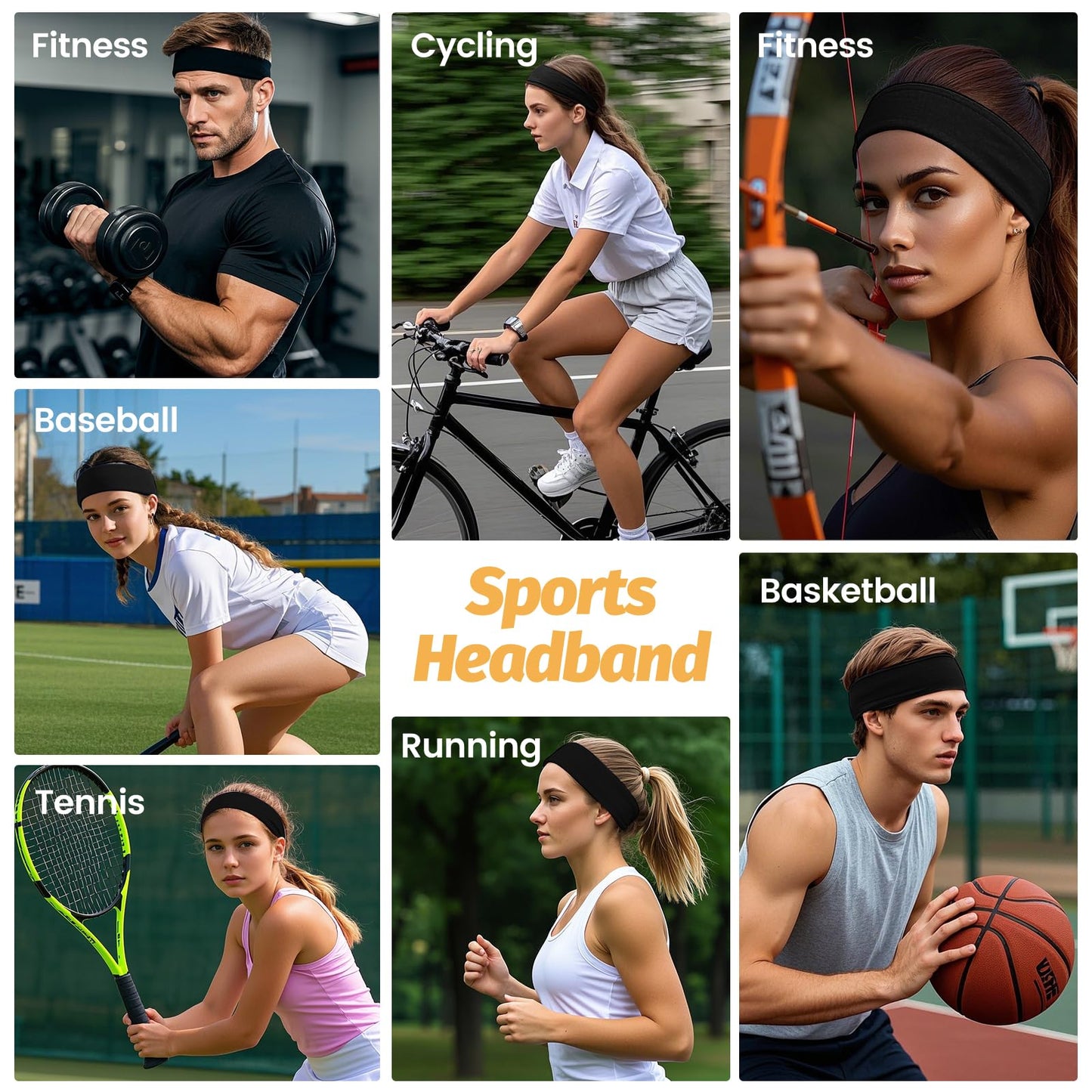 HSEM sports headband used for daily activities and yoga