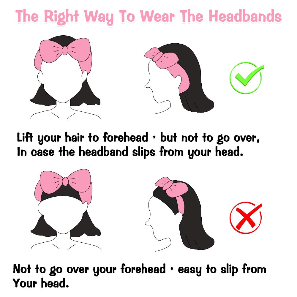 Group of 8 spa headbands for women and teen girls