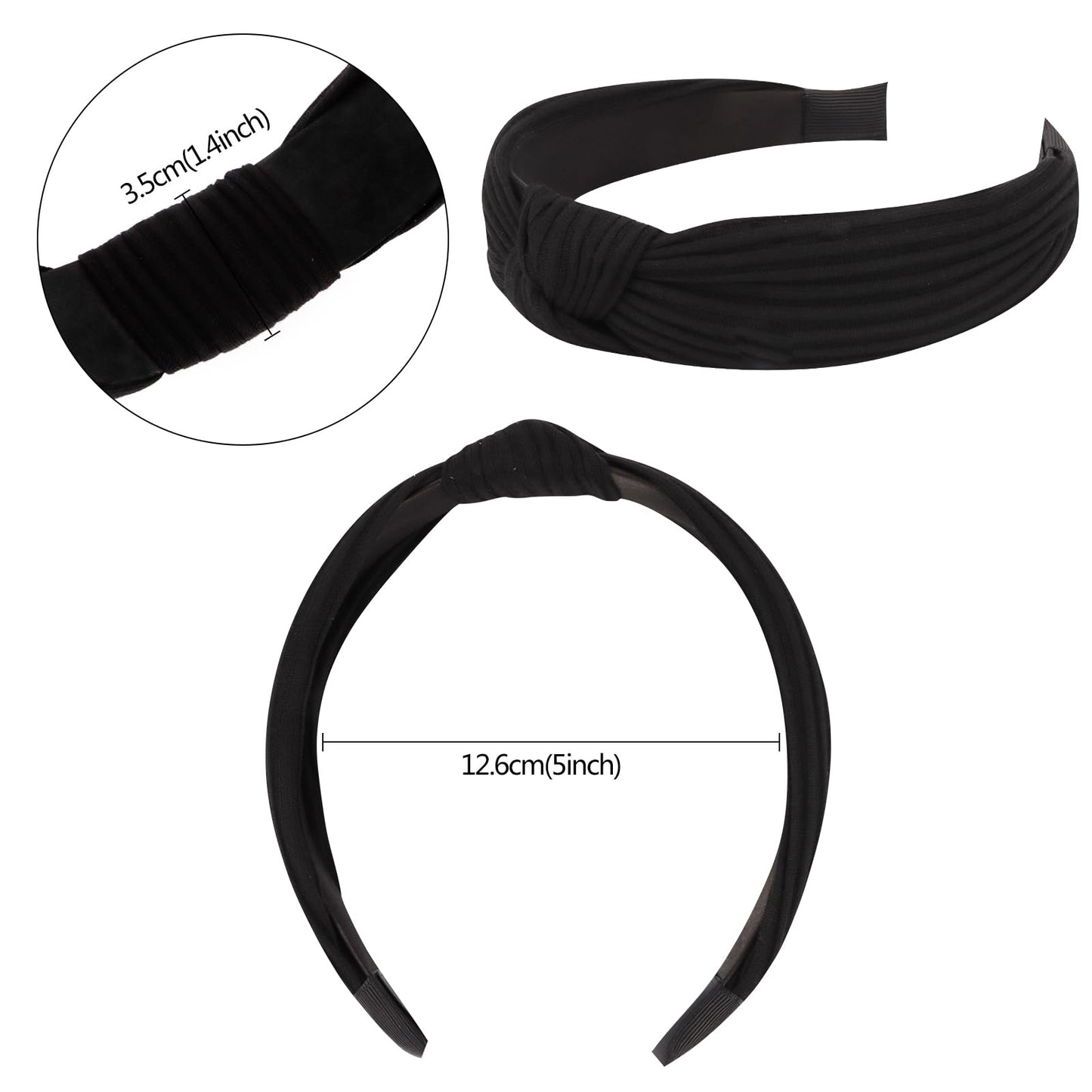Close up of high quality soft fabric used in Velscrun headbands