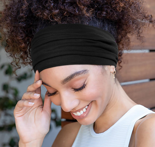 Huachi stretchy non-slip headbands for gym workout