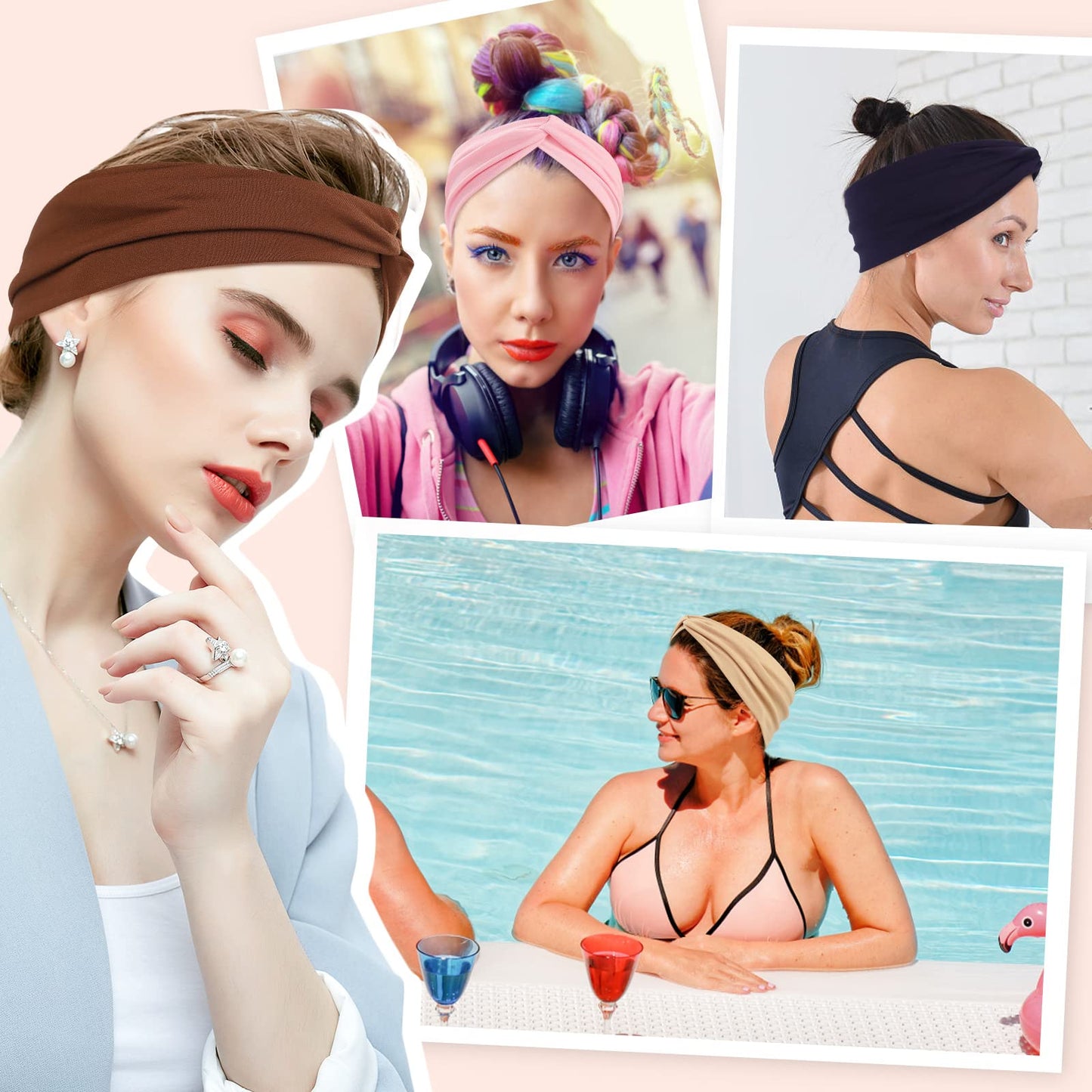 Full collection of 12 piece headband set for daily use