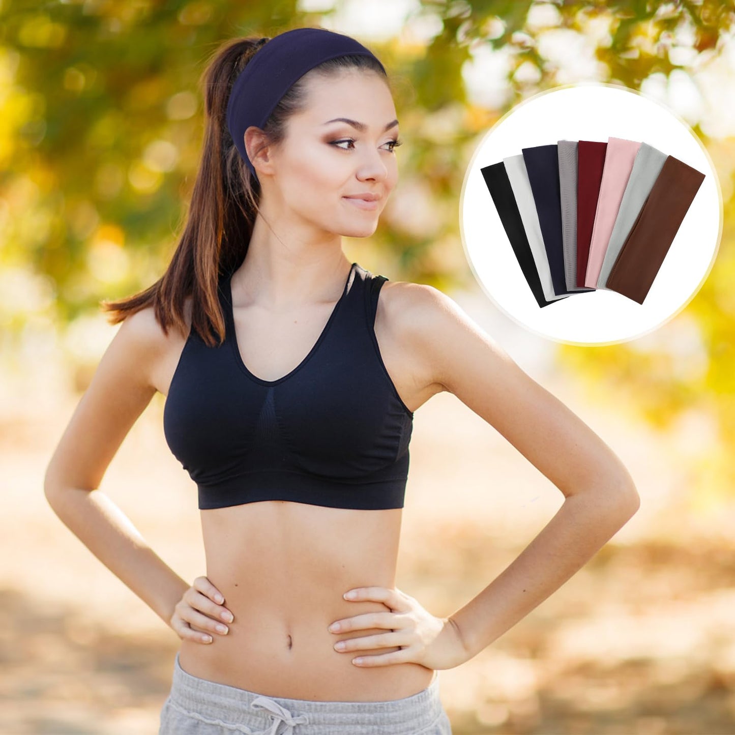 Fishinsea sport headbands packed in set for fitness and running