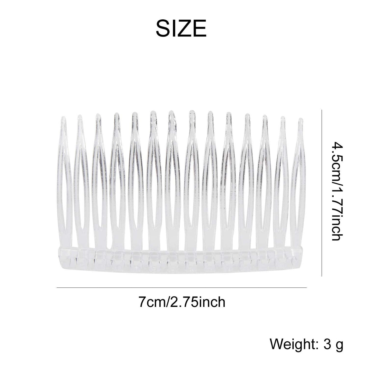 Lawie plastic hair combs for French twist updos