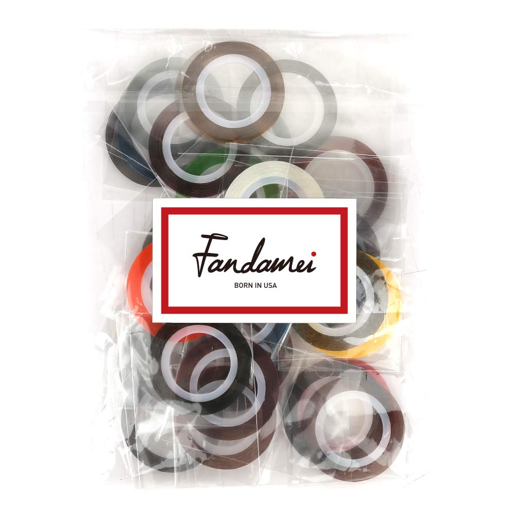Assorted holographic and metallic nail striping tapes by Fandamei