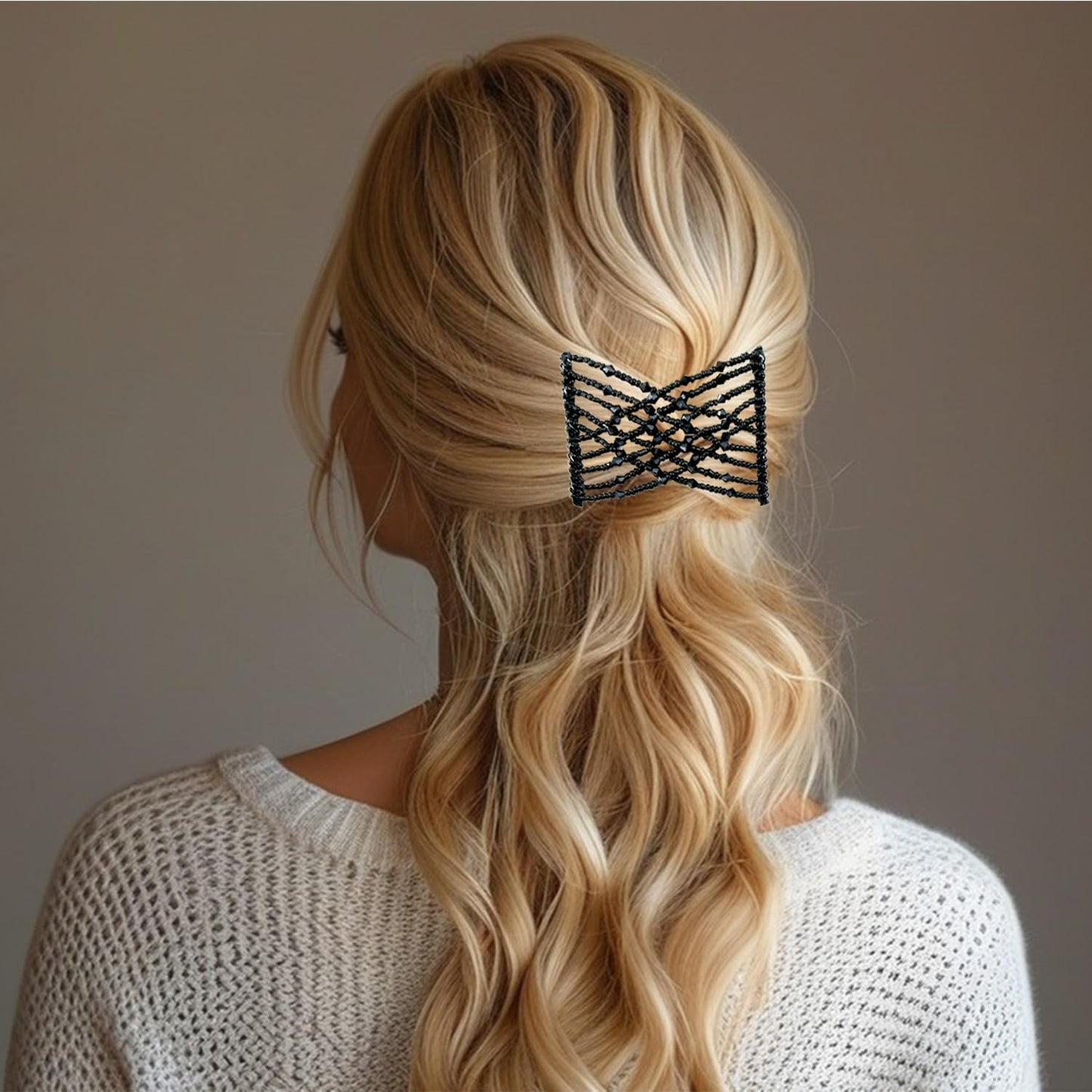 YOLLVKOT multi color beaded hair clips pack displayed neatly for styling comparison.