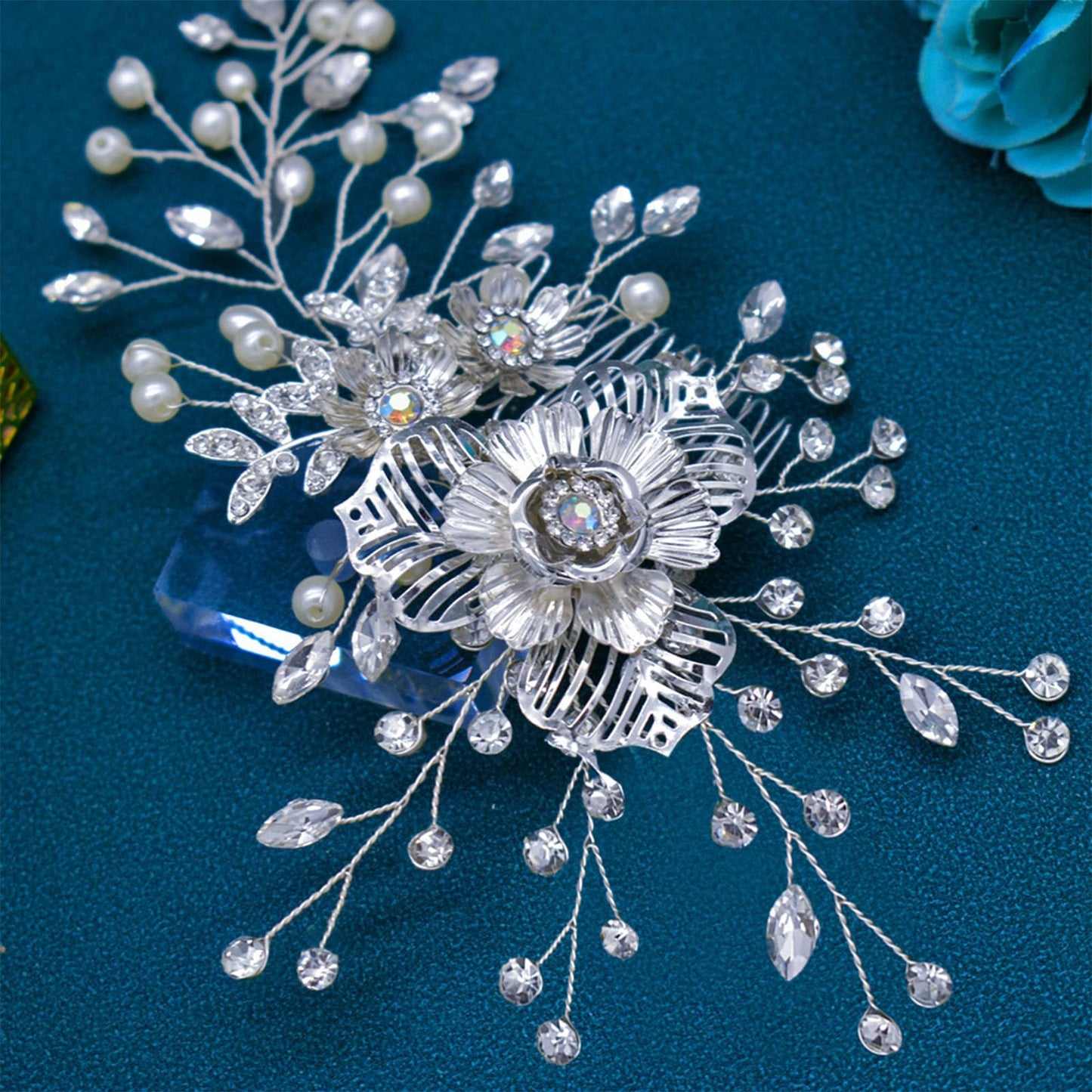 Authentic USA imported luxury wedding hair accessory for brides and bridesmaids.