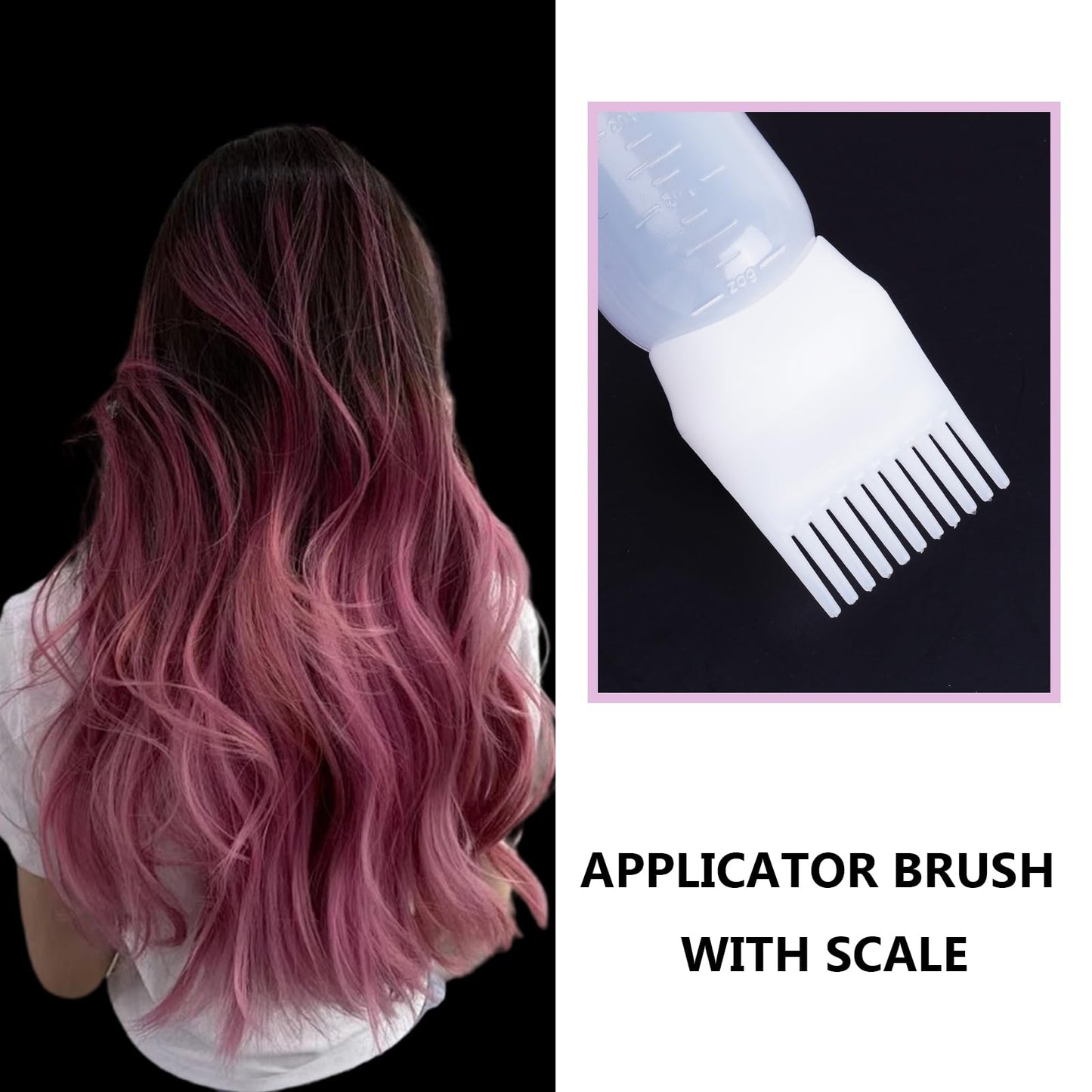 Lightweight plastic root comb applicator bottle for precise liquid distribution