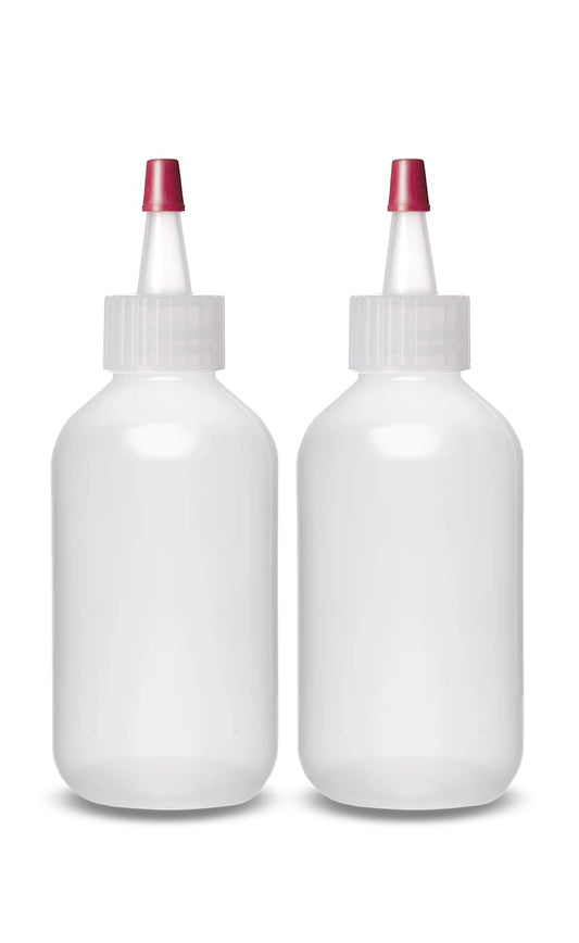 Ljdeals applicator bottles showcasing the removable red tip cap and the pre-cut precision spout.