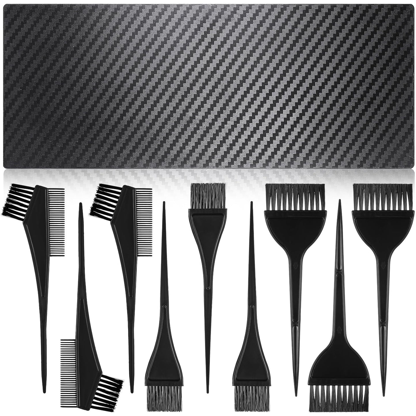 Easy to clean hair tinting brushes and styling comb set