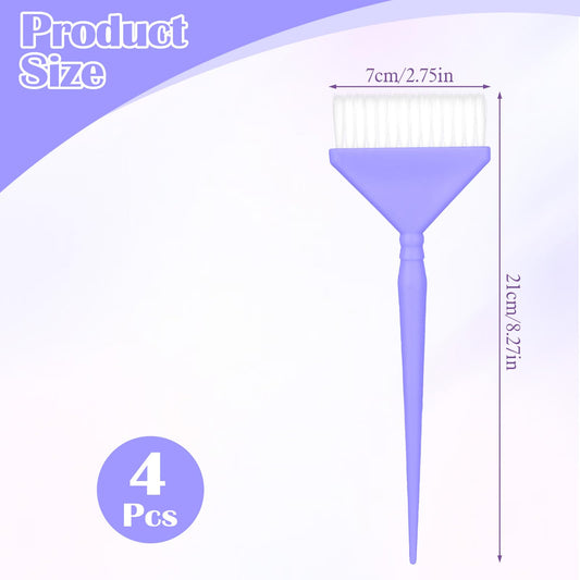 Close up view of the feathered bristles on the hair applicator brush