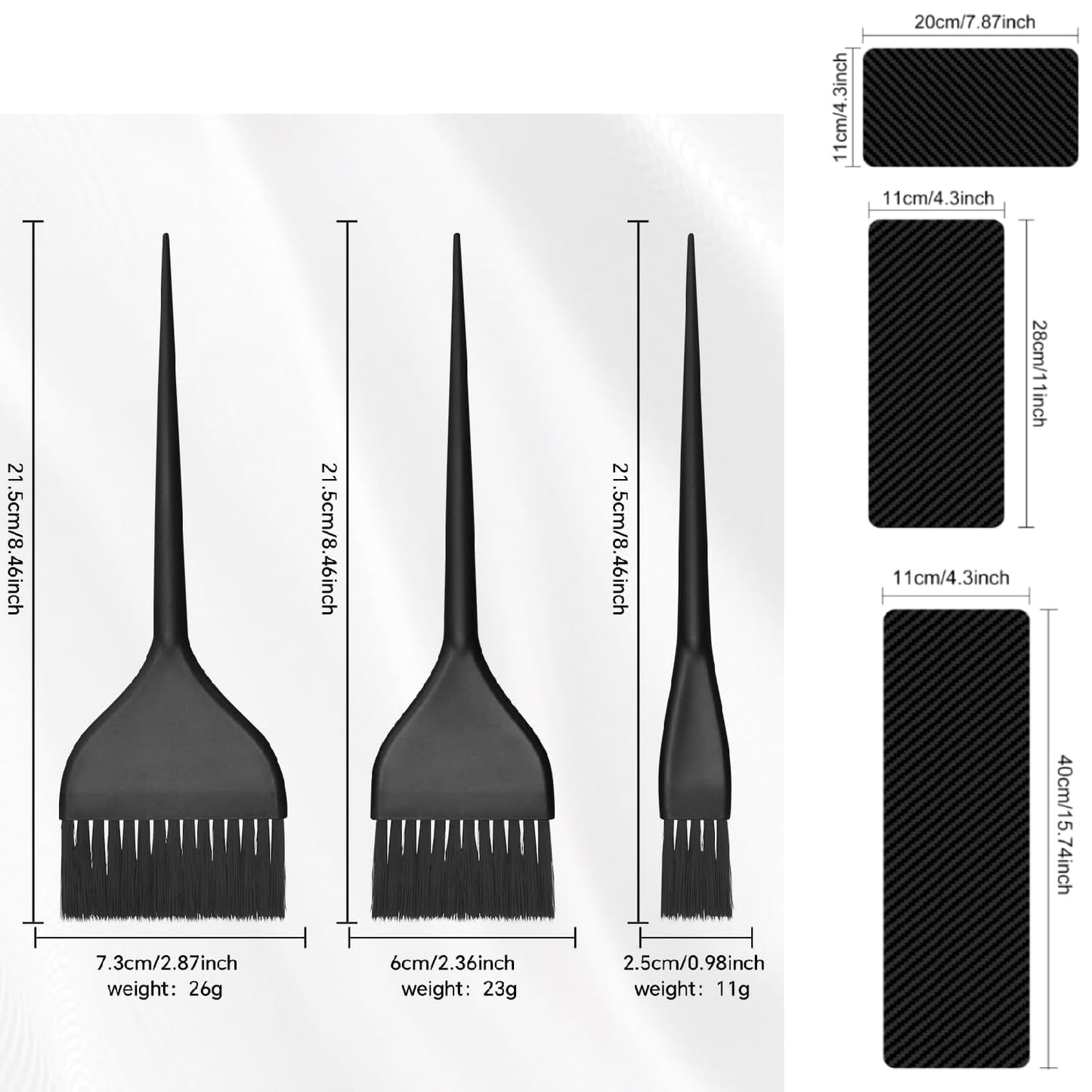 Complete 6 piece hair dyeing kit for ombre and airtouch