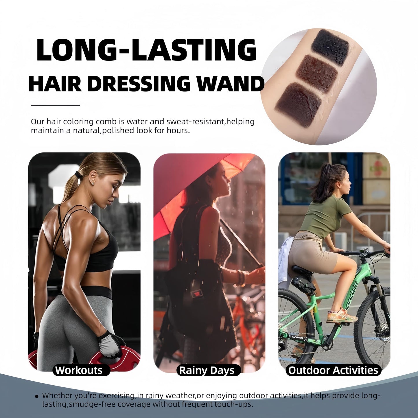 Labjd waterproof hair dye stick application demonstration