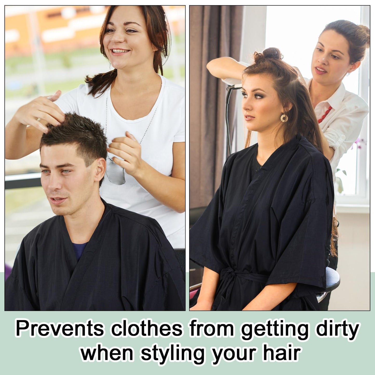 Set of 6 Toulite salon robes for professional hairstylists