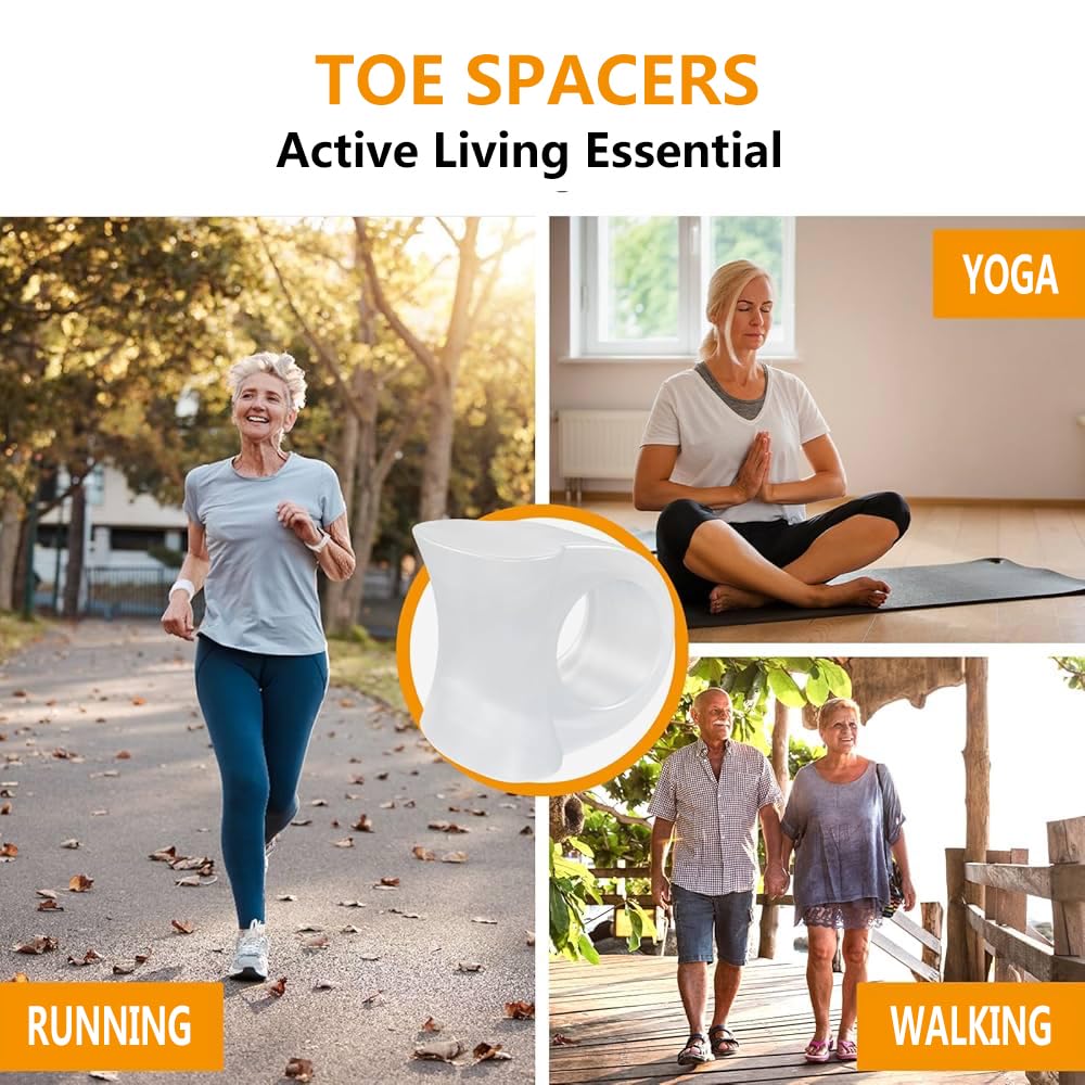 Comfortable silicone gel separators for daily foot care