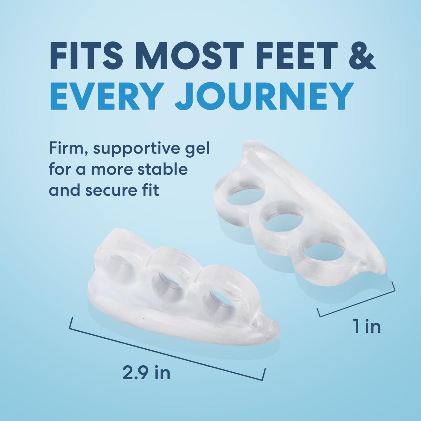 Close up of soft silicone gel hammer toe support