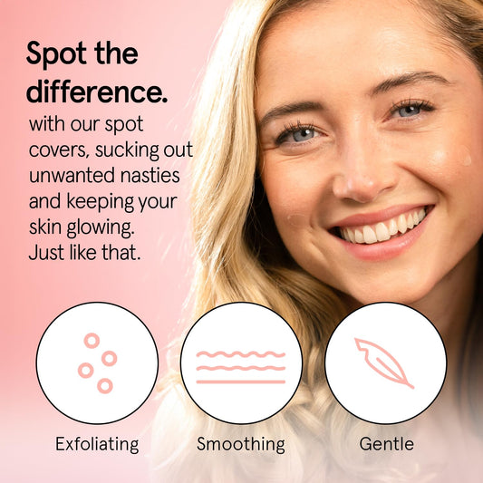 Close up of Grace And Stella hydrocolloid acne patch sizes