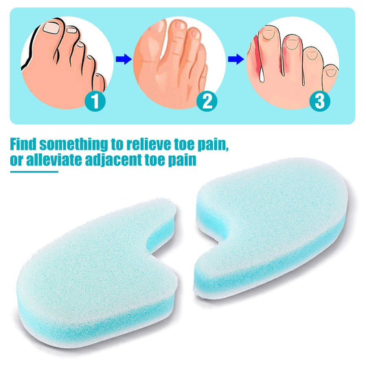 Close up of 3-layer foam toe separators