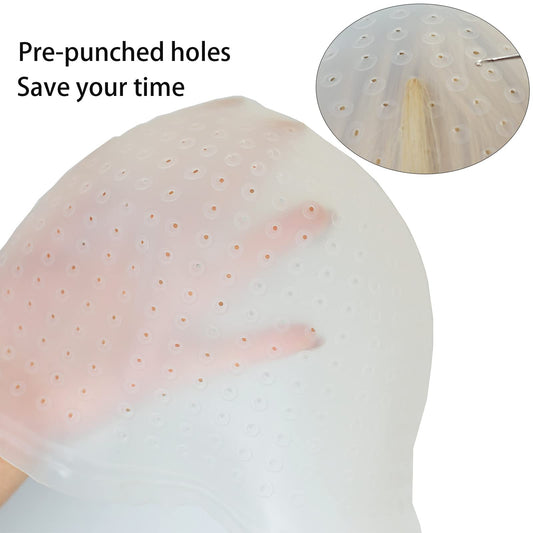 Reusable white silicone highlight cap with pre-punched holes