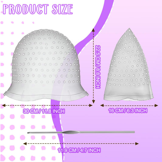 Close up of silicone hair coloring cap with pre-punched holes