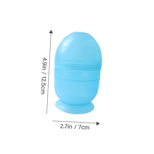 Close up of the engraved measuring scale on the side of the hair coloring shaker cup