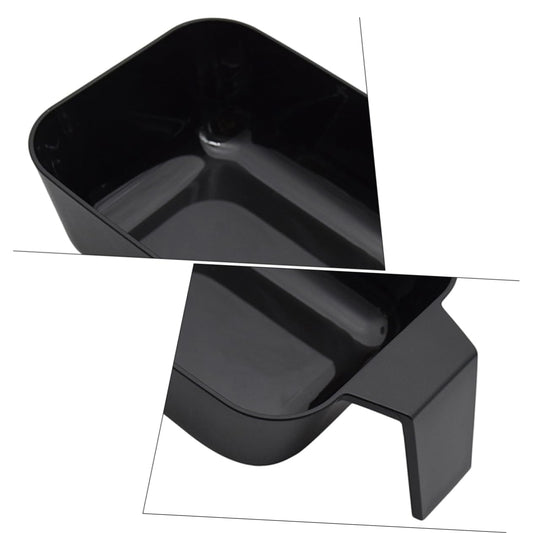 Two pack of professional black hair color bowls with ergonomic handles displayed side by side.