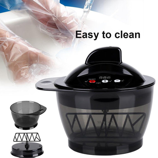 Automated hair cream mixer device with 320ml volume measurement scales