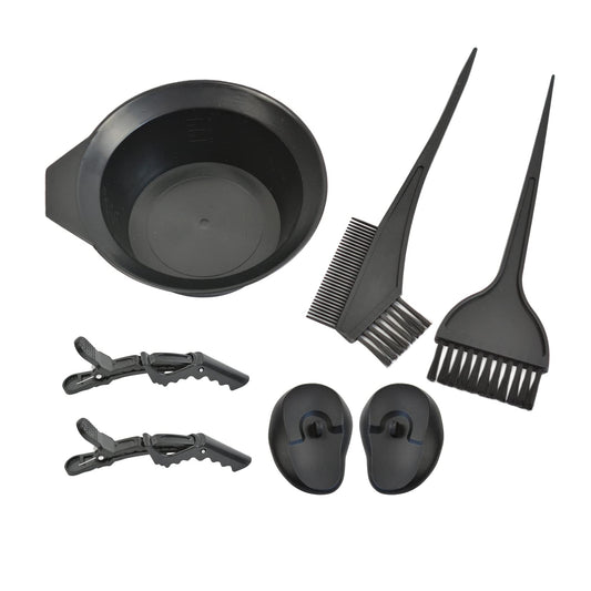 Close-up view of the YTBYT hair dye mixing bowl and angled applicator brush highlighting the premium sturdy construction.