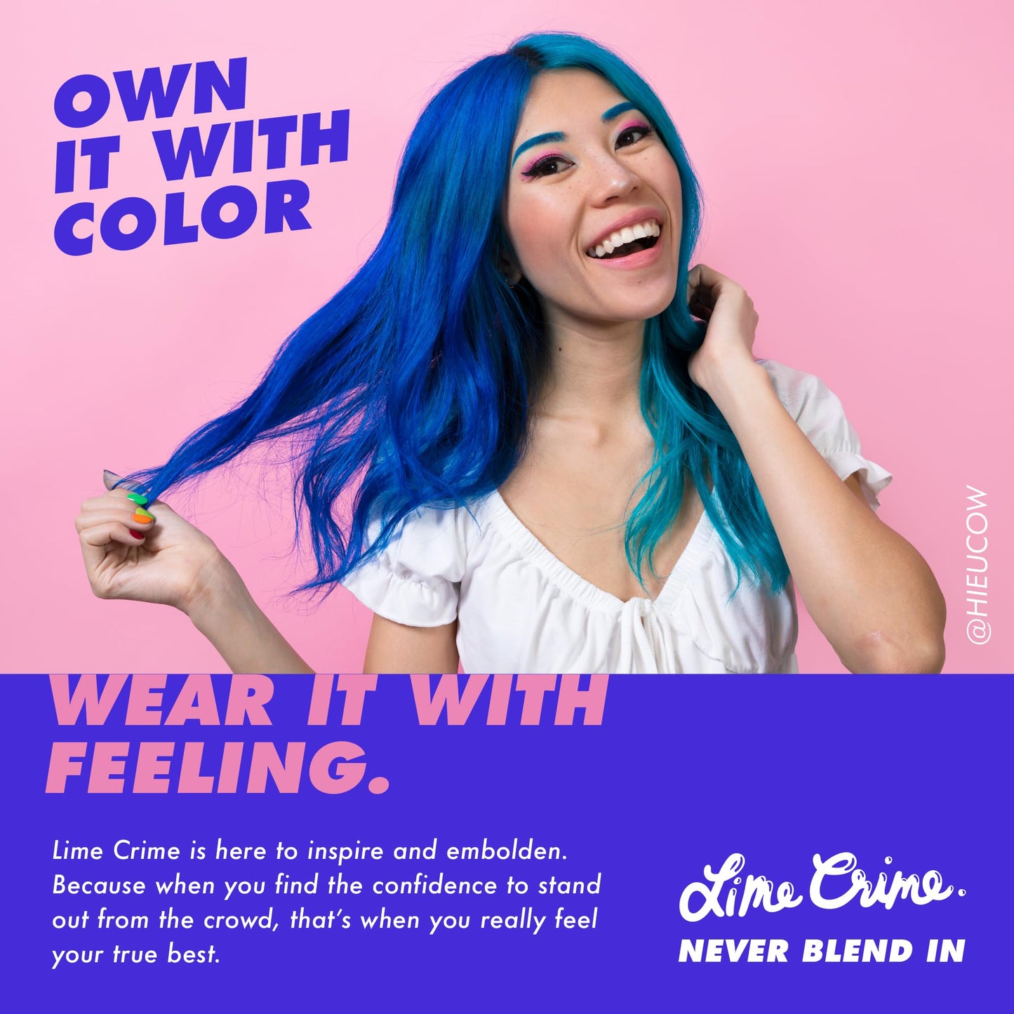 Authentic USA imported Lime Crime hair color application kit for salon results at home.