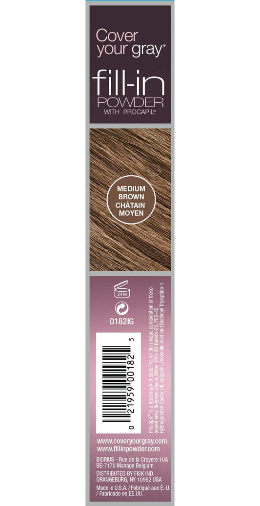 Irene Gari matte hair powder root concealer open compact showing medium brown shade and mirror