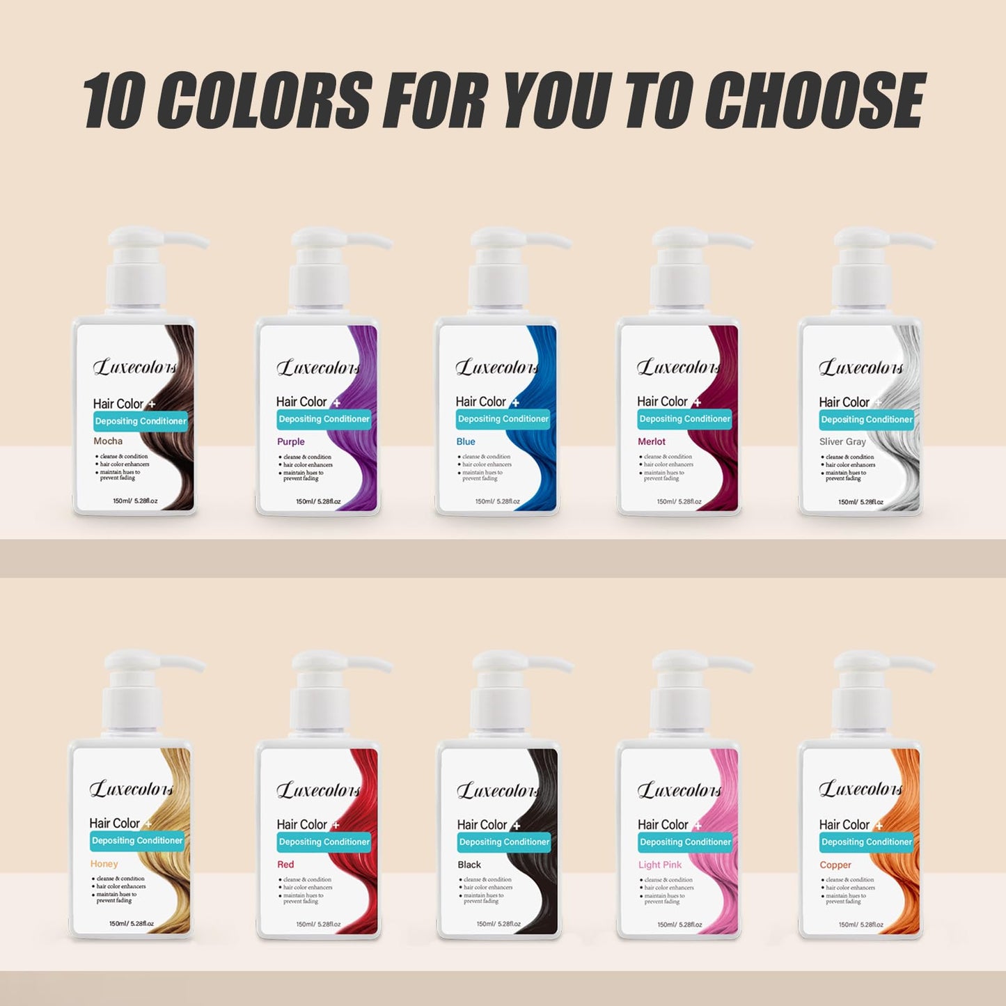 Luxecolors purple semi permanent hair dye mask for vibrant hair