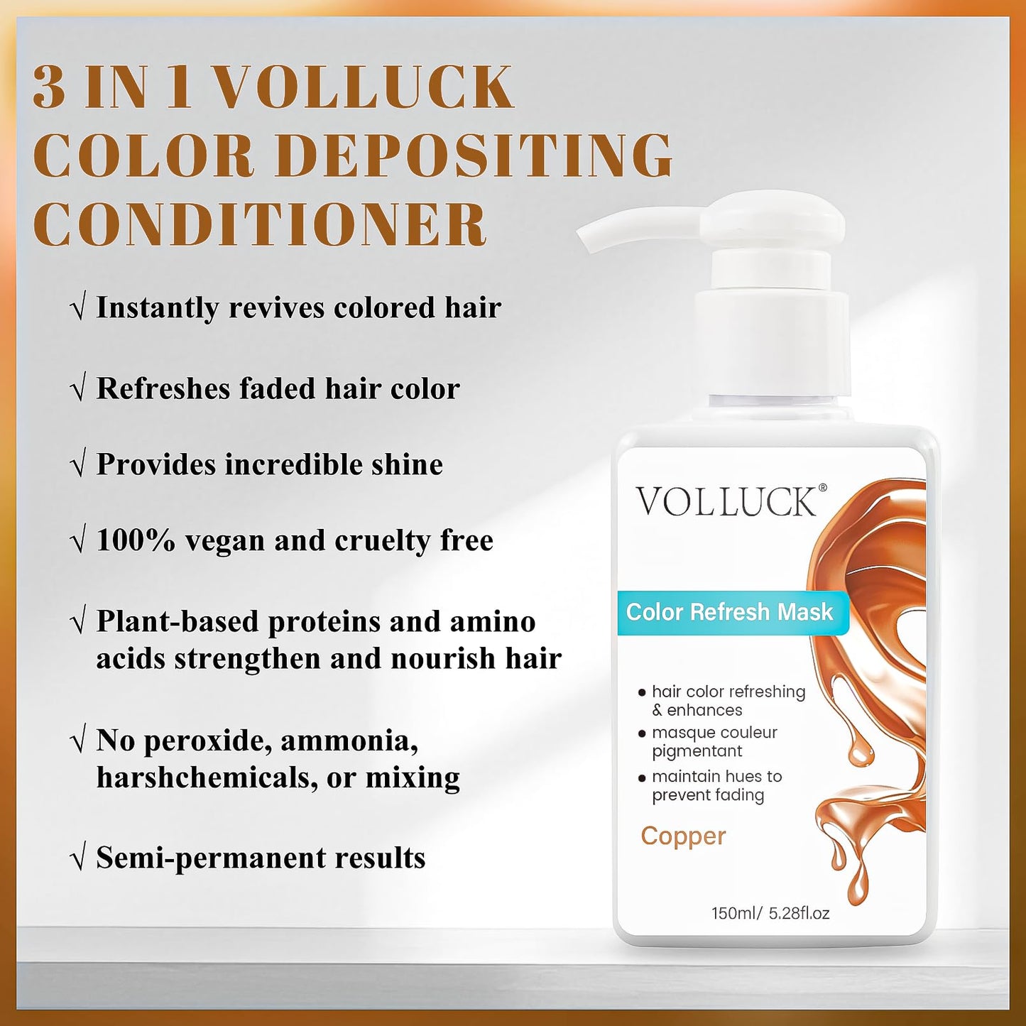 VOLLUCK packaging box for the premium imported temporary hair color treatment.